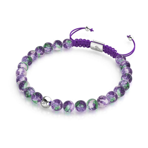 Bracelet Macramé Porcelaine Picasso | Raisin